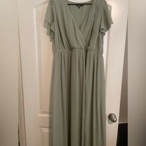 Olive green formal dress